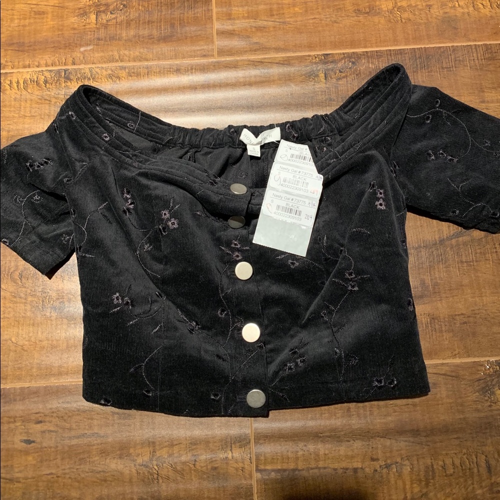 Nasty gal off the shoulder crop top